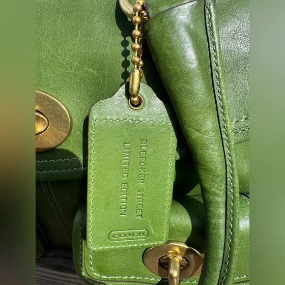 Coach Bleecker Street Legacy Peyton Apple Green Leather Satchel - Picture 8 of 16